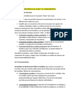 La psicología aristotélica y el conocimiento sensible e intelectual