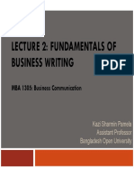 Lecture 2 Fundamentals of Business Writing