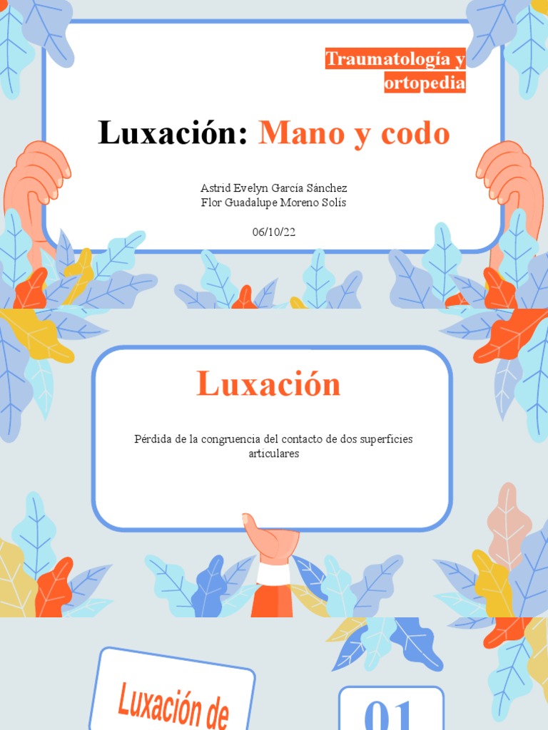 Luxación Codo Y Mano Pdf Codo Sistema Musculoesquelético