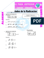 Propiedades de La Radicacion para Quinto de Primaria