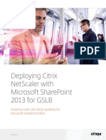 Deploying Citrix Netscaler With Microsoft Sharepoint 2013 For GSLB