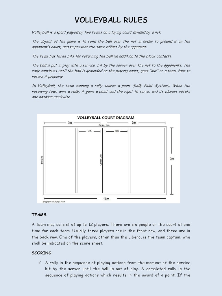 Beach Volleyball Rules Pdf