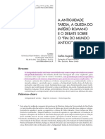 MACHADO. A Antiguidade Tardia, A Queda Do Império Romano