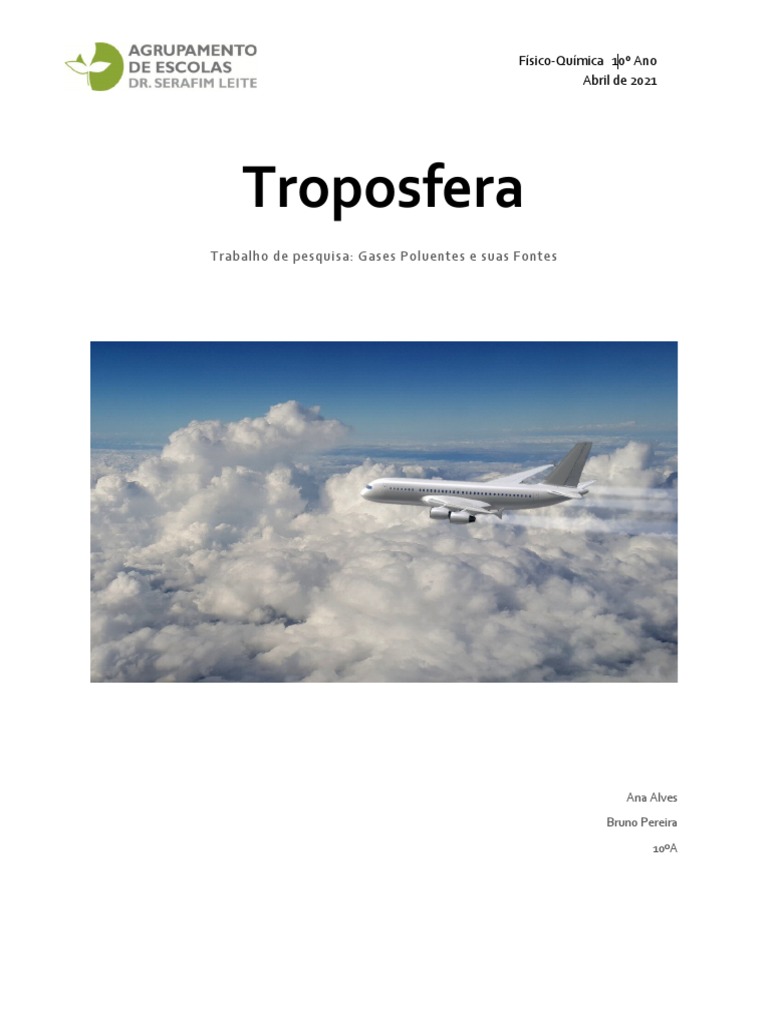 Gases poluentes na troposfera: suas principais fontes e impactos | PDF ...