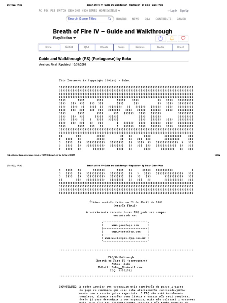 breath-of-fire-iv-guide-and-walkthrough-playstation-by-boko-gamefaqs-pdf-strategy