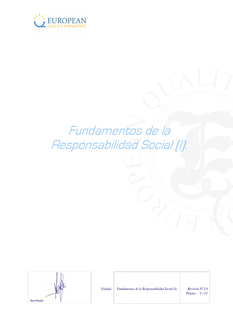 Fundamentos de la Responsabilidad Social | PDF | Responsabilidad social ...