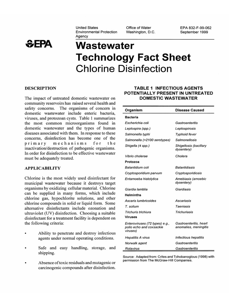 Chlorine Disinfection PDF