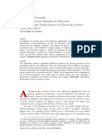 A Máquina Triunfal. A Importância Da Máquina de Escrever Na Proliferação Heteronímica de Fernando Pessoa