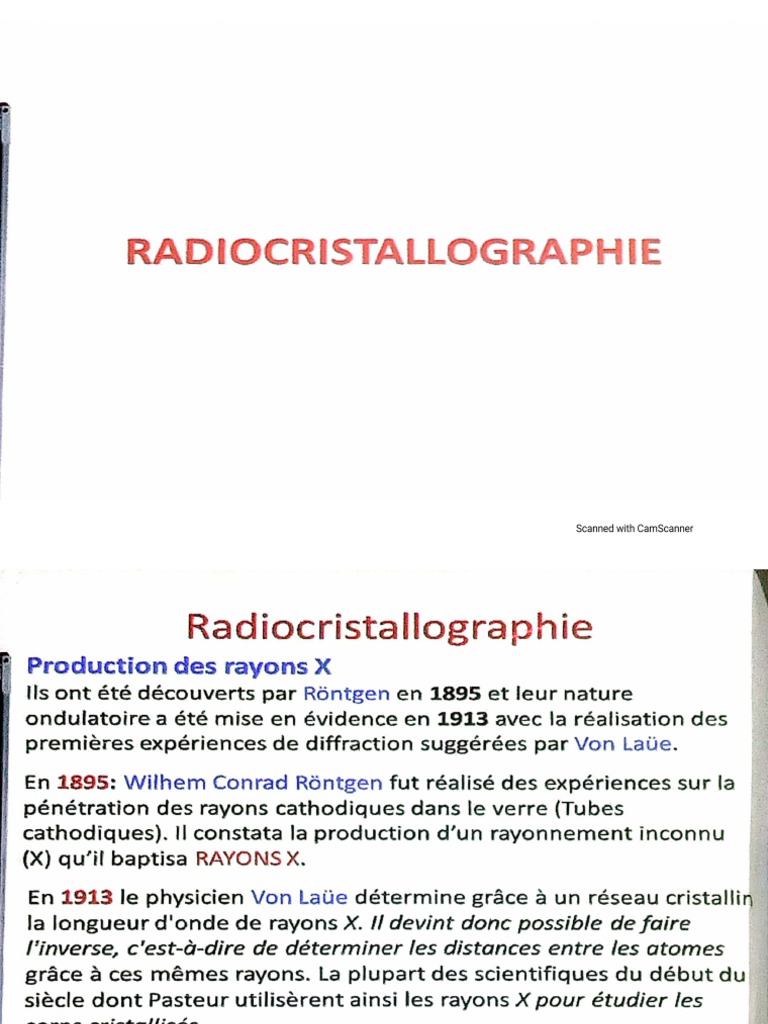 Radiocristallographie | PDF