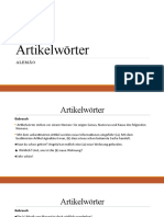 Deutschkurs 20 - Artikelwörter