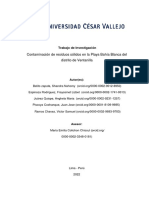 G4EJEM - INFORME - Contaminación de Residuos Sólidos en La Playa Bahía Blanca Del Distrito de Ventanilla