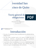 USFQ - Teoría de Las Obligaciones - Clase 31 - Mora