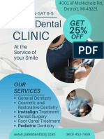 Blue Green Simple Modern Dental Clinic Flyer