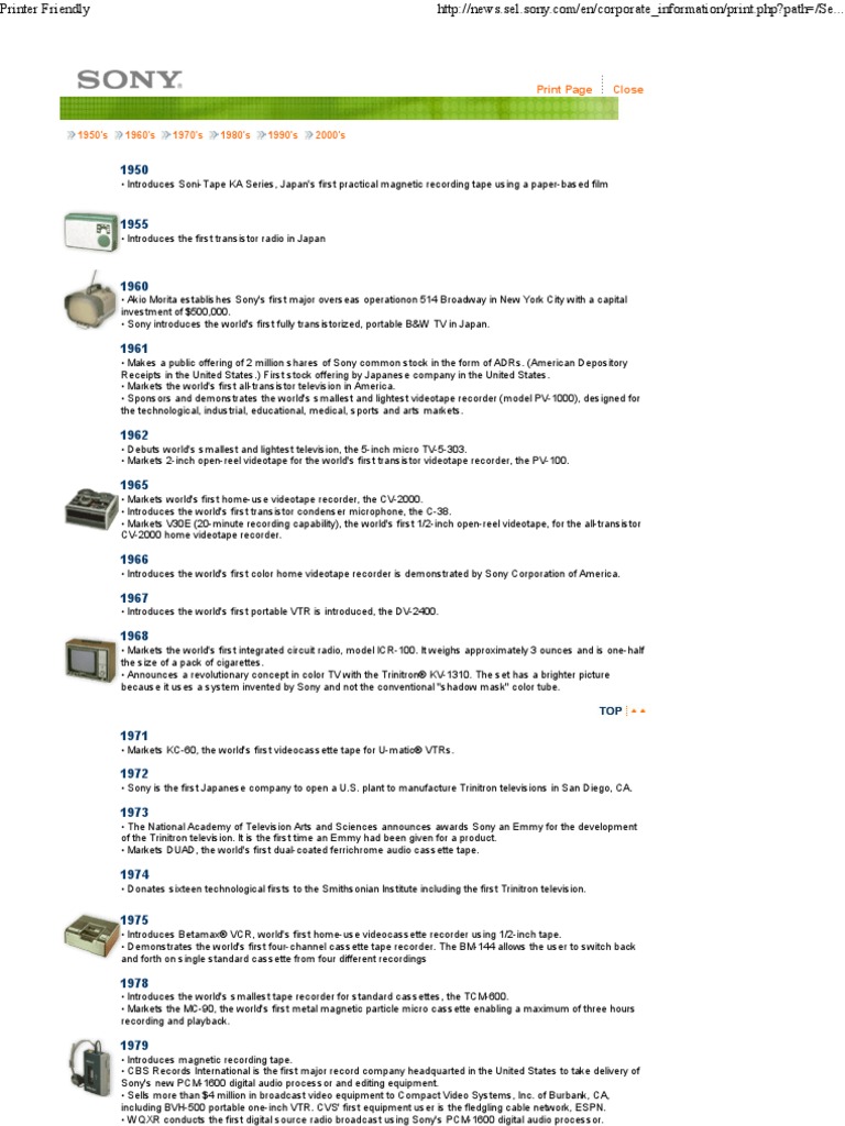 SonyProducts | Sony | Compact Disc