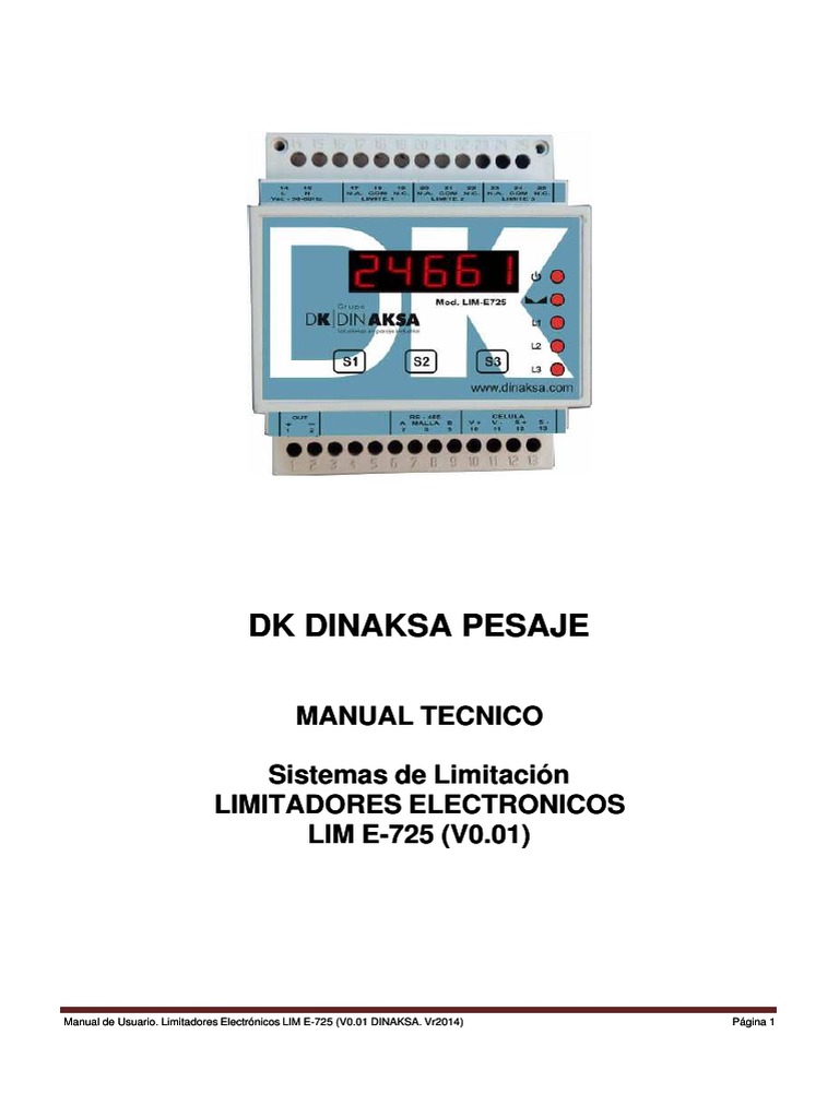 Manual Tecnico Limitadores Lim E725 v0 01 | PDF | Relé | Diodo emisor ...