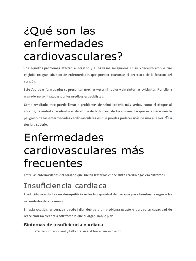 Enfermedades Cardiovasculares | PDF | Infarto de miocardio ...