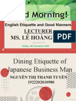22 - Nguyễn Thị Thanh Tuyền - 1922202010980 - English Etiquette and Good Manners - HK1.HL.01 - Lê Hoàng Kim