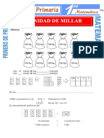 La Unidad de Millar para Primero de Primaria