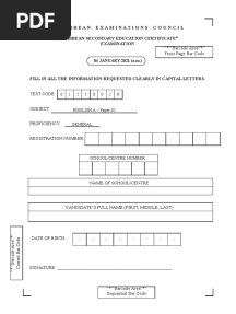 CSEC English A January 2021 P02