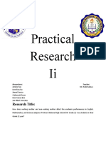 Practical Research II