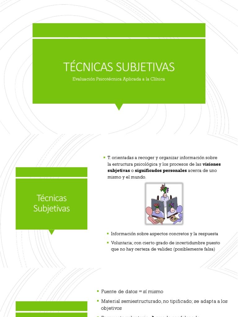 1.2. Técnicas Subjetivas | PDF | Teoría | Información