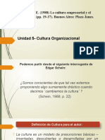 Clase N°16 Unidad 5 Schein Cultura Organizacional