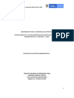 Lineamientos para El Desarrollo Del Proyecto "Fortalecimiento A Las Microempresas de Bogotá en Las Gestiones Administrativas Y Contables - 12645"