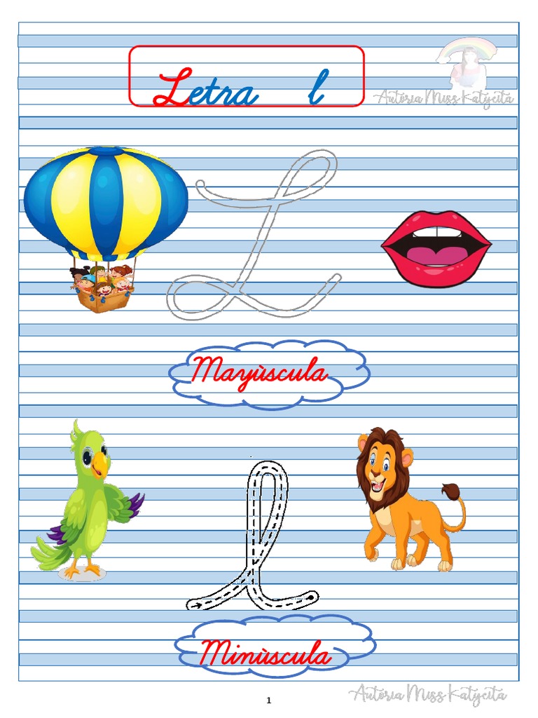 Letra L Miss Katycita Original | PDF | Artes del Lenguaje y ...