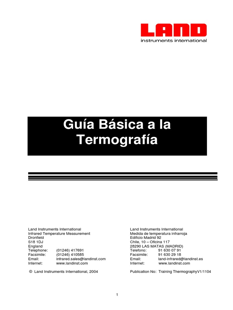 Mantenimiento Predictivo Termografia Basica Land Articulo 1 Pdf