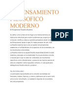 El pensamiento filosófico moderno: racionalismo, empirismo e idealismo