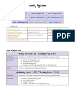 22-23 Semester 1 Weekly Agendas