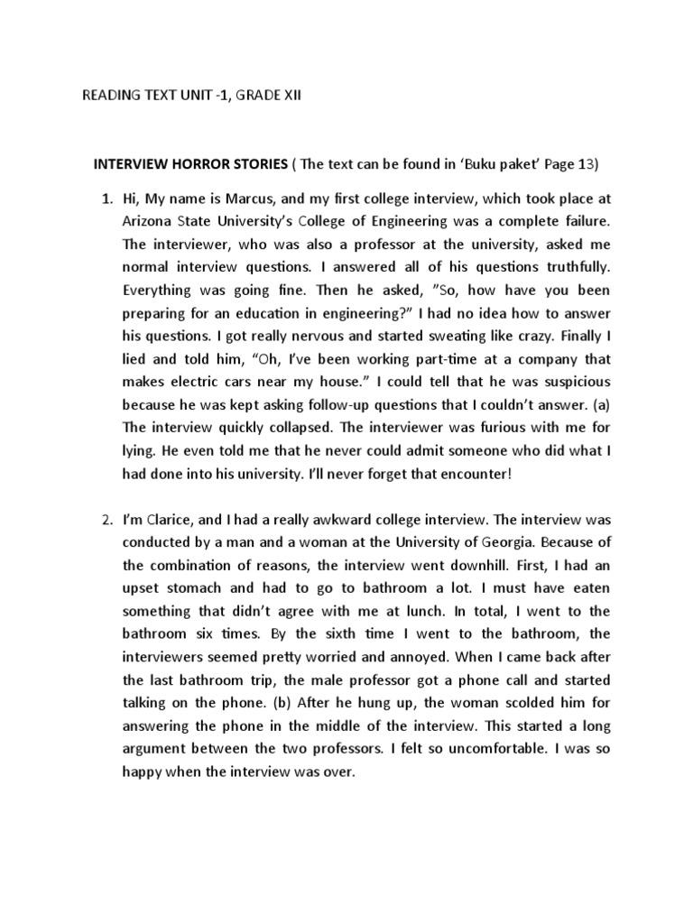 Reading Text Unit - 1 | PDF