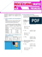 Masas Atómica y Masa Molecular para Primer Grado de Secundaria