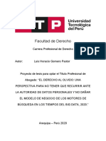 Proyecto de Investigación Luis Horacio Gomero Pastor