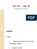 CSC 410 Day 28 Computer Security
