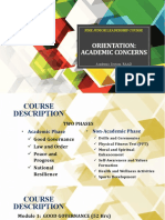 Academics Orientation For FJLC