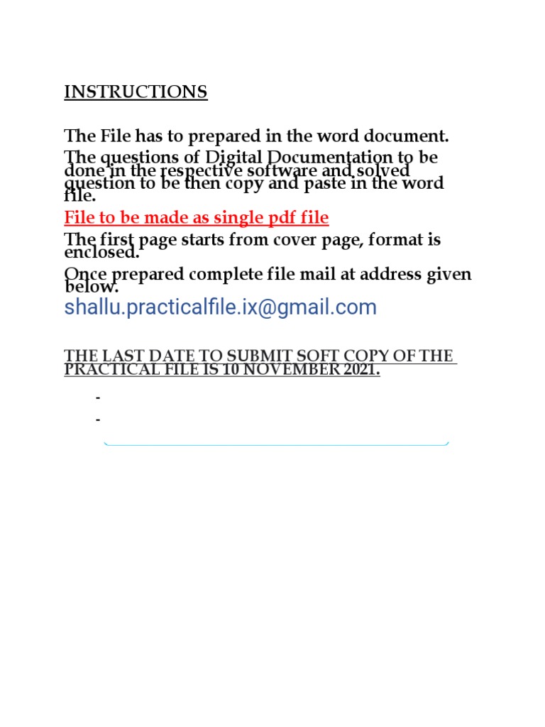 Practical File Class IX Exercise - 2021 | PDF