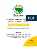 Términos de Referencia: Dirección de Gestión Ambiental