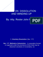 Topic Dissolution and Winding Up