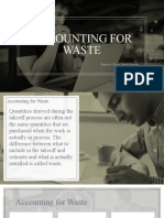 Accounting for Waste in Construction Estimating