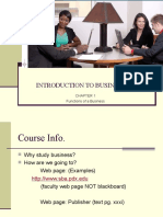 Introduction To Business: Functions of A Business