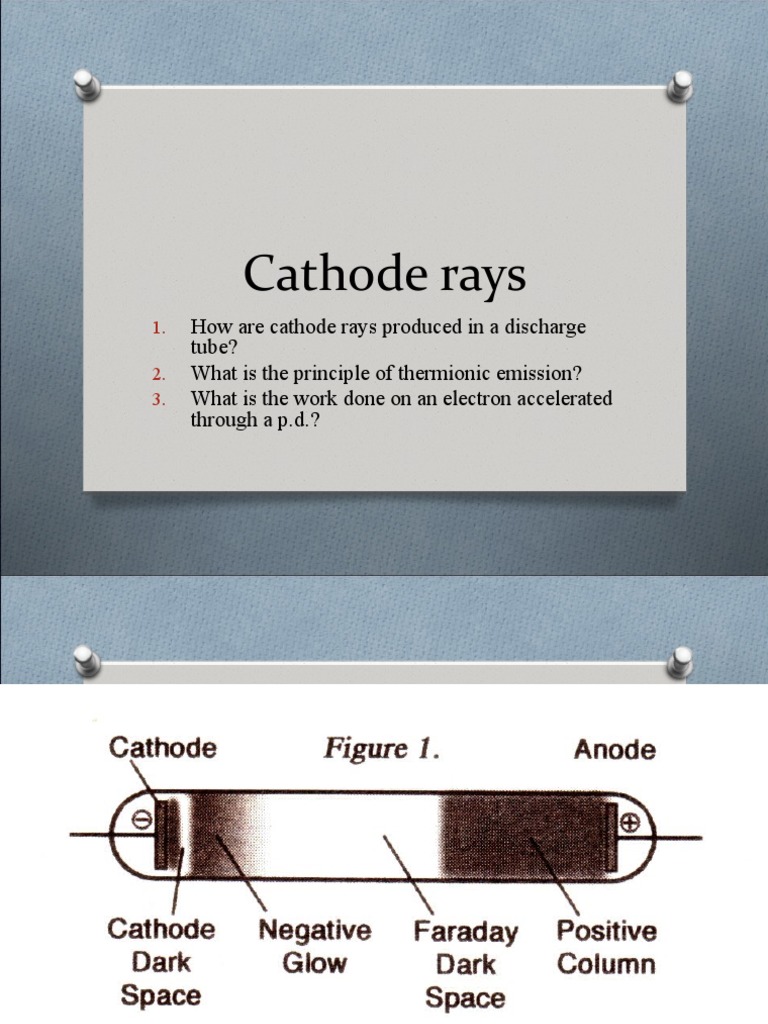 Cathode Rays PDF Vacuum Tube Cathode
