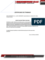 Certificado de Trabajo Parque San Cayetano