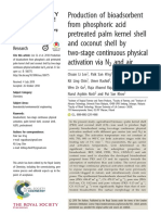 Production of Bioadsorbent From Phosphoric Acid Pretreated Palm Kernel Shell and Coconut Shell by Two-Stage Continuous Physical Activation Via N2 and Air