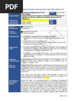 Annex A. Understanding The Subject Matter Template