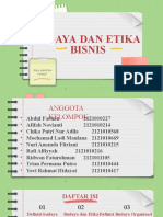 BUDAYA DAN ETIKA BISNIS