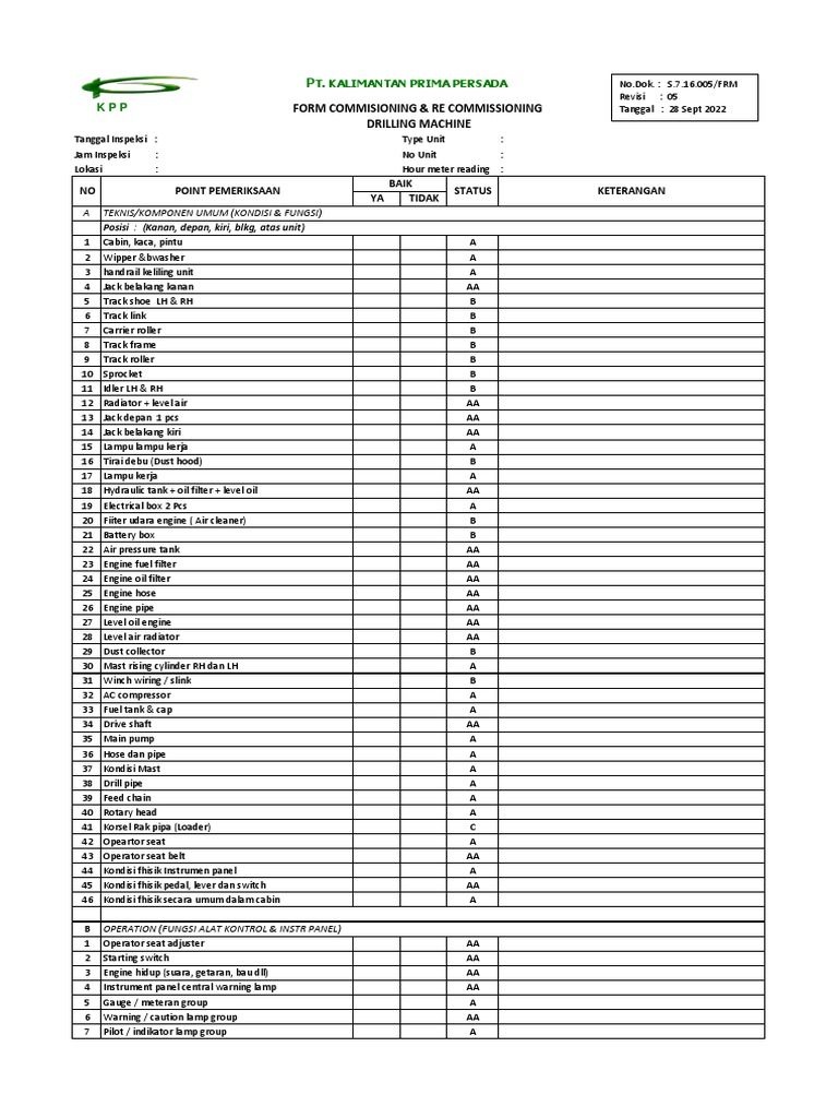 Form Recom Drilling | PDF