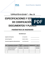 CPPQ-STD-0-CD-001 - Especificaciones y Estandar para Codificación de Documentos y Planos Rev. B