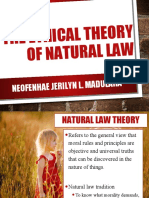 The Ethical Theory of Natural Law