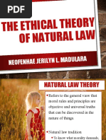 The Ethical Theory of Natural Law